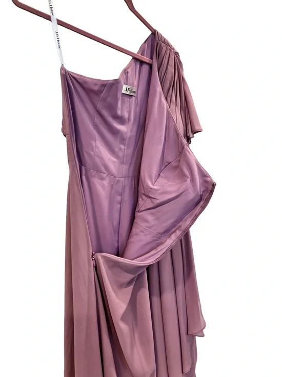 Chiffon One-Shoulder Asymmetrical Women's Dress, Size 16 - Picture 6 of 9